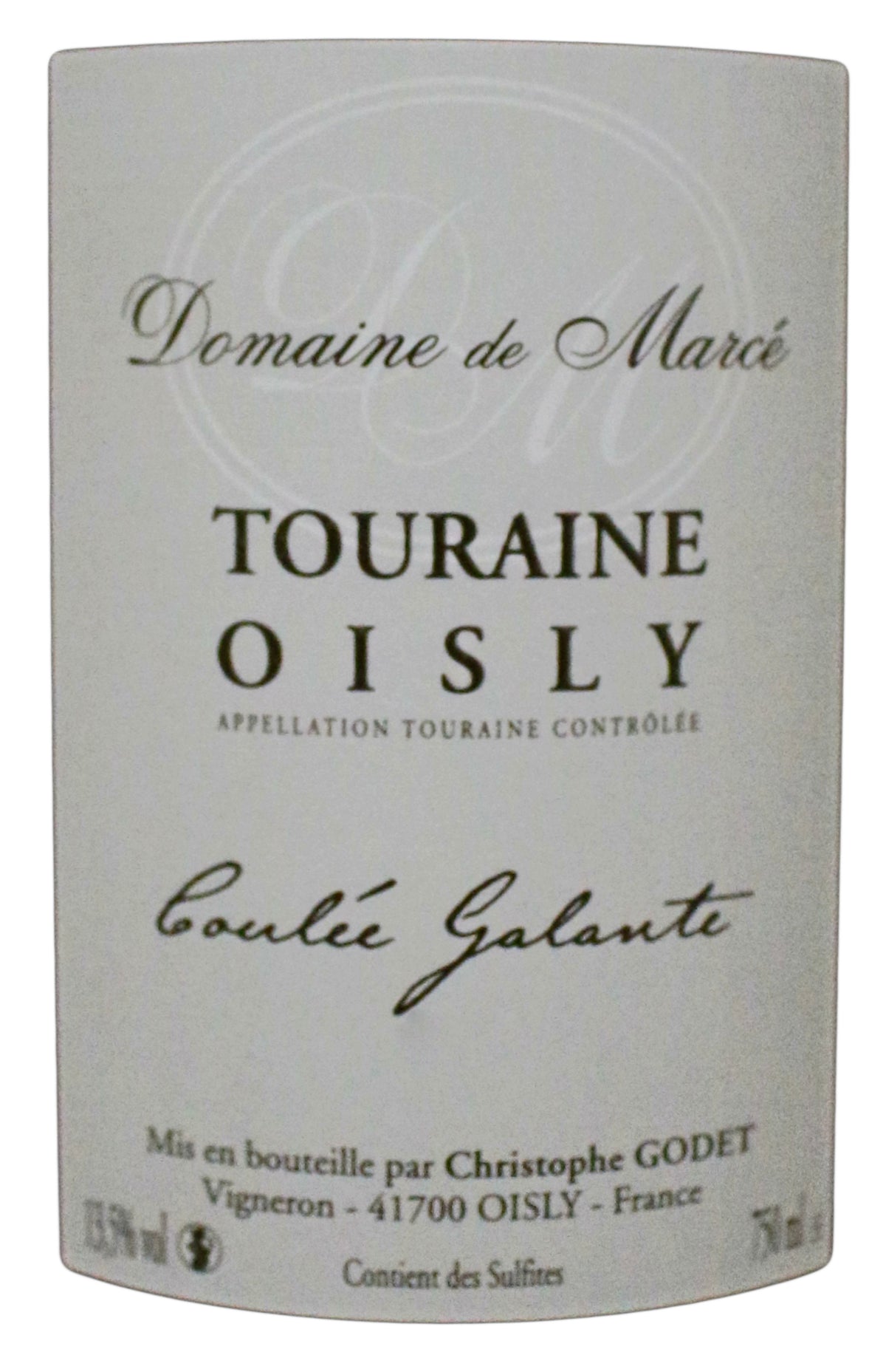 Touraine Oisly, Sauvignon, Coulée Galante, Domaine de Marcé (Loire), 2022 - Boursot Wines